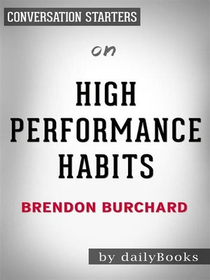 cover image of High Performance Habits--by Brendon Burchard | Conversation Starters